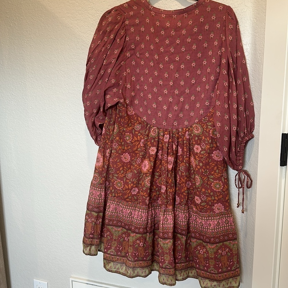 Spell Utopia Tunic Mini Dress in Berry Size Small - Picture 5 of 9